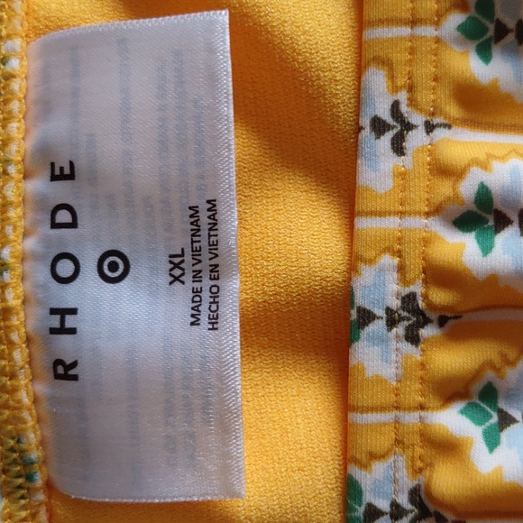 NWT Rhode For Target XXL Yellow Floral Low Rise High Leg Cheeky Bikini Bottom - Picture 3 of 13
